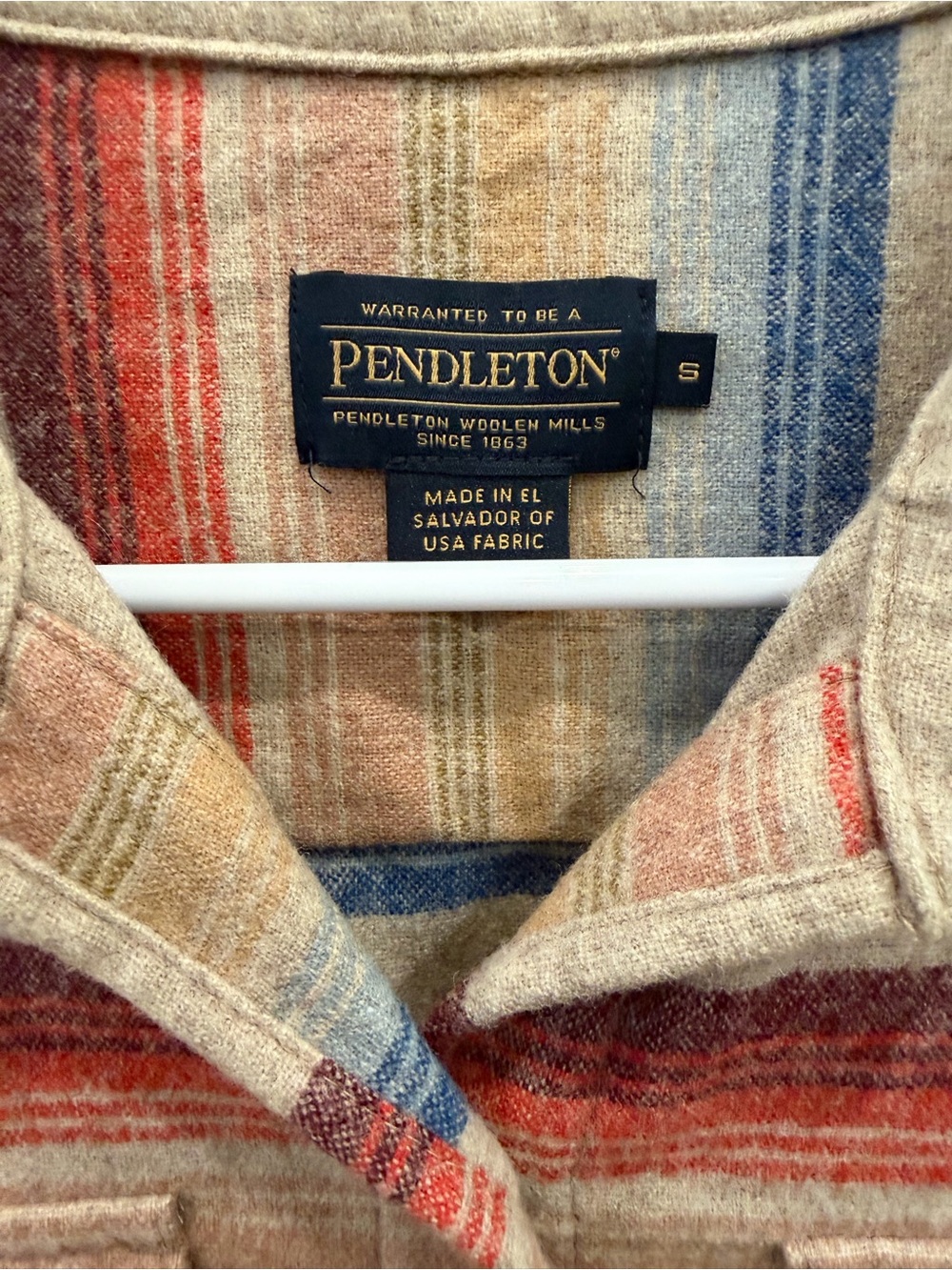 Pendleton 100% Washable Virgin Wool Umatilla Striped Board Shirt - Picture 2 of 4
